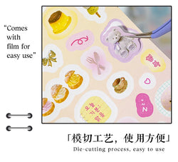 30sheets/piece Korean Ins Cute Collage Material Decorative Sticker Book Laptop Kpop Scrapbook Journal Kawaii Stickers Kids Gift (ONLINE ORDER ONLY)