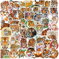 50Pcs Fierce Tiger Graffiti Stickers for Helmet, Wall, DIY Decor (ONLINE ORDER ONLY)