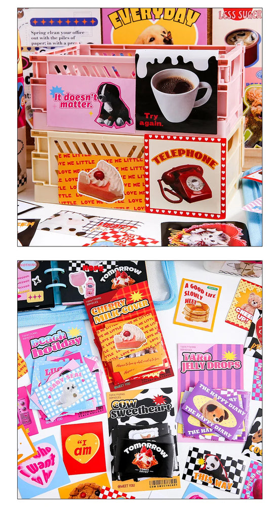30pcs/lot Sweet Pictorial Series Scrapbooking Stickers Korean ins Hand Account Journal Collage Deco Material Stationery Sticker (ONLINE ORDER ONLY)