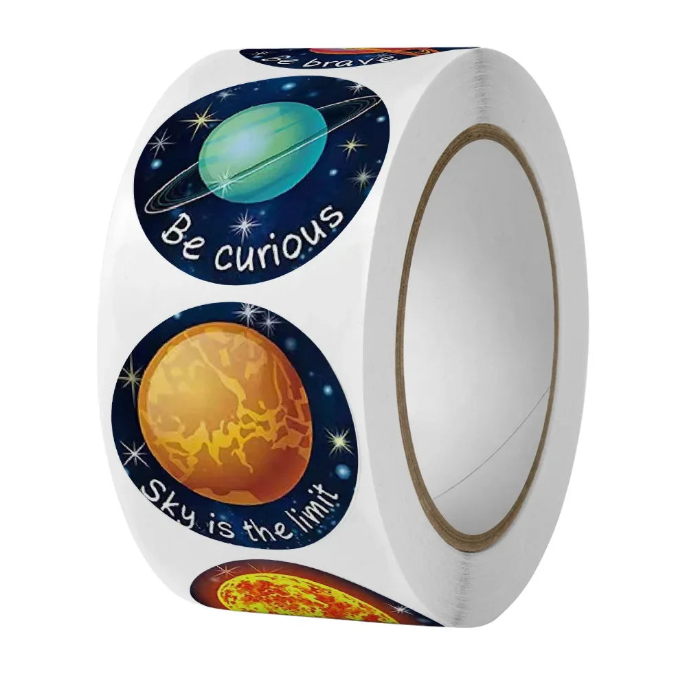 100-500 Pcs Universe Outer Space Stickers Solar System Earth Mars Jupiter Planet DIY Sealing Children's Decals Stationery Toy (ONLINE ORDER ONLY)