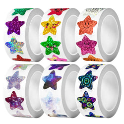 50-500pcs Cartoon Stars Cute Sticker Children Reward Encouragement Sticker Birthday Party Gift Packaging Sealing Decor Lables (ONLINE ORDER ONLY)