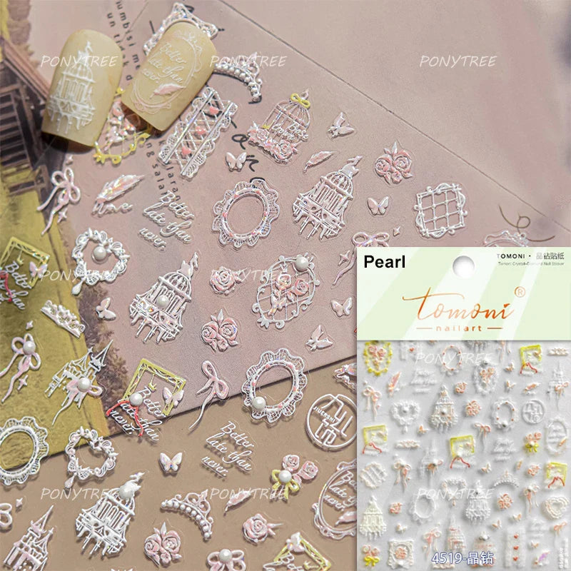 Bowknot Ribbon Butterfly Jelly Shiny Sparkling Delicate Charming Bow Tie 5D Nail Art Decorations Stickers DIY Manicure Decals (ONLINE ORDER ONLY)