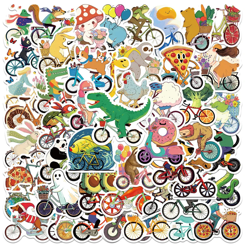 50PCS Animal Stickers for Bike, Car, Laptop, Guitar, Skateboard - Waterproof, Dog & Cat Designs (ONLINE ORDER ONLY)