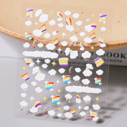 1 Sheet 5D Embossed Nail Art Stickers Graffiti Heart Flower Design Nail Art Decals Self-Adhesive DIY Manicure Nail Art Supplies* (ONLINE ORDER ONLY)