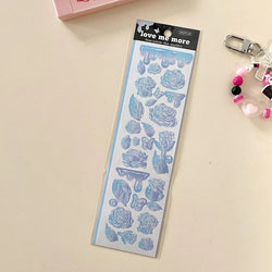 8Pcs/lot Korean ins Butterfly Rose Sticker Diary Scrapbooking DIY Album Decoration Sticker Aesthetic Stationery Art Supplies (ONLINE ORDER ONLY)