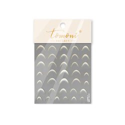 Geometric White Black Red Romantic French Arc Illusion Curve Embossed Relief Self Adhesive Nail Art Stickers 3D Manicure Decals (ONLINE ORDER ONLY)