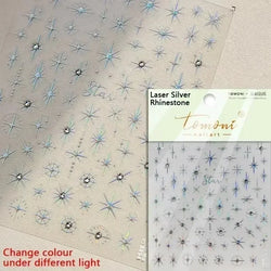 Dreamy Moon Star Cloud Butterfly Starrylight Rhinestone 5D Soft Embossed Relief Nail Art Sticker 3D Decal Decoration Manicure (ONLINE ORDER ONLY)