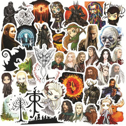 50pcs The Hobbit Cartoon Graffiti Stickers for Luggage, Water Cup, Phone, Laptop, Scooter (Online Order Only)