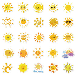 10/30/50PCS Cute Sun Cartoon Sticker For Suitcase Scrapbook Laptop Guitar Stationery Decals Children DIY Scrapbooking Supplies (ONLINE ORDER ONLY)