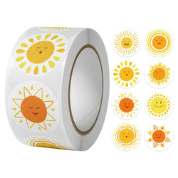 500pcs/roll Cute Cartoon Sealing Stickers Thank you Sticker Envelope Gift Decor Labels Children Stationery Stickers 1 Inch (ONLINE ORDER ONLY)