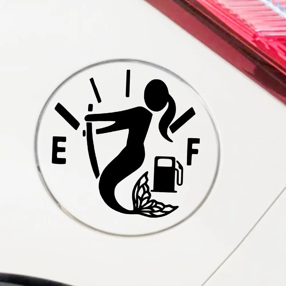 Mermaid Empty Full Gas Gauge Sticker for Car Fuel Tank Cap Door Decoration Automotive Supplies Waterproof Vinyl Decals (ONLINE ORDER ONLY)