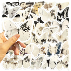 30Pcs Ink Butterfly Graffiti Stickers For Guitar Suitcase Phone Scrapbook DIY Vintage Sticker Craft Supplies (ONLINE ORDER ONLY)