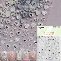 Line Love Heart Arc French Romantic Curve Punk Attitudinal Hollow Geometric Figure Adhesive Nail Art Stickers Manicure Decals (Online Order Only)