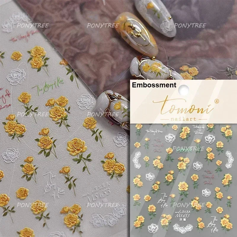 Hot Stamping Purple Line Love Heart Lace Bowknot Chain Branches Star Flower Leaf Butterfly Plant Flower Nail Art Stickers Decals (Online Order Only)