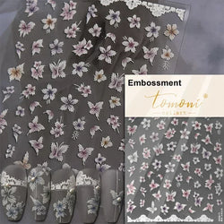 Dreamy Chic Butterfly Flower Bowknot Square Rhinestone Crystal 5D Self Adhesive Nail Art Stickers Fantasy Shiny Manicure Decals (ONLINE ORDER ONLY)