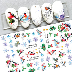 Merry Christmas Penguin Nail Art Sticker 3D Slider Deer Santa Claus Decal New Year Nail Decorations Sticker Manicure Accessories (ONLINE ORDER ONLY)