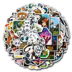 10/30/50PCS The Wild Robot Movie Stickers Funny Adventure Cartoon Sticker Kids Toys Luggage Laptop Phone Guitar Car Bike Decals (Online Order Only)