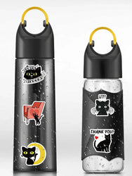 50/100pcs Cute Cartoon Black Cat Animal Stickers For Kids Waterproof Graffiti Phone Guitar Water Bottle Laptop Decals (ONLINE ORDER ONLY)