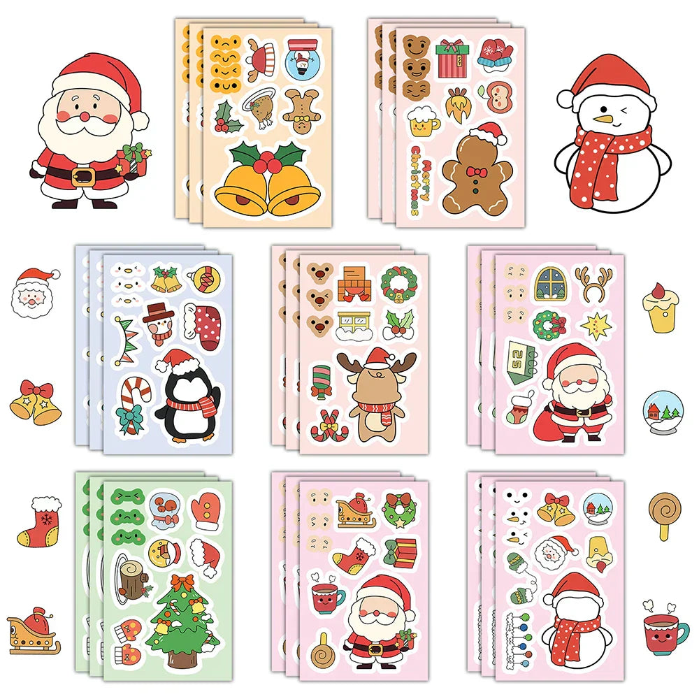Cute Christmas Puzzle Stickers DIY Jigsaw Toy Craft (Online Order Only)