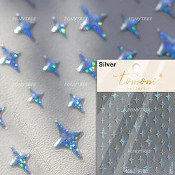 Pink Bowknot Star Moon Starburst Sun Polar Day Polar Night Sword Rose Flower Wreath Adhesive Nail Art Stickers Manicure Decals (ONLINE ORDER ONLY)