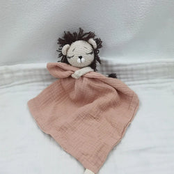 Baby Bib with Sleeping Animals Rattle (ONLINE ORDER ONLY)
