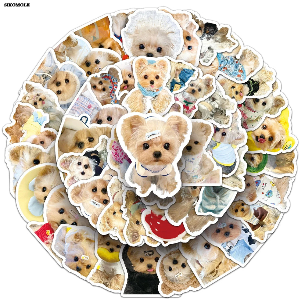 Yorkshire Terrier Dog Stickers Pack - Cute Kawaii Animal Decals for Kids, Laptop, Luggage, Suitcase (Online Order Only)