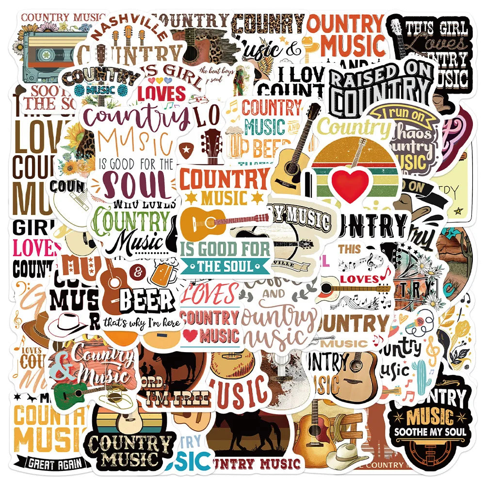 Retro Music Stickers for Phone, Laptop, Luggage, Skateboard - 10/30/50PCS (Online Order Only)