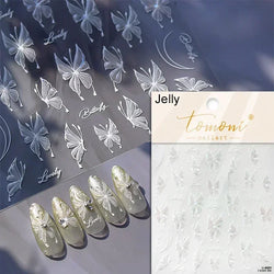 Dreamy Chic Butterfly Flower Bowknot Square Rhinestone Crystal 5D Self Adhesive Nail Art Stickers Fantasy Shiny Manicure Decals (ONLINE ORDER ONLY)