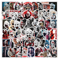 Terrifier Stickers 10/30/53PCS Horror Movie Decals for Laptop, Phone, Guitar, Car, Bike, Skateboard (ONLINE ORDER ONLY)