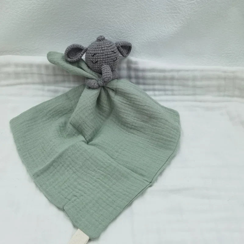 Baby Bib with Sleeping Animals Rattle (ONLINE ORDER ONLY)