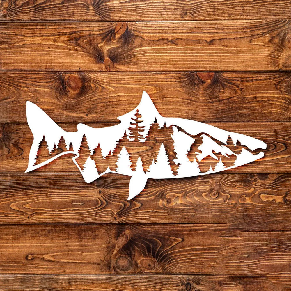 Fishing Mountain For Car Sticker Computer Laptop Stickers Exterior Accessories Decorations Window Die Cutting PVC Vinyl Decals (ONLINE ORDER ONLY)