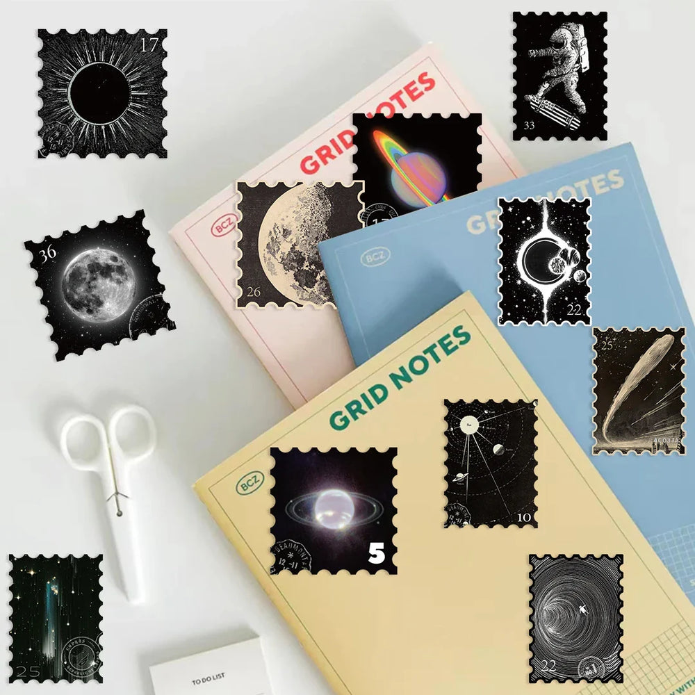 50PCS Cool Mysterious Universe Planet Stickers Graffiti Decals Waterproof Motorcycle Luggage Guitar Skateboard Kid Sticker Toy﻿ (ONLINE ORDER ONLY)