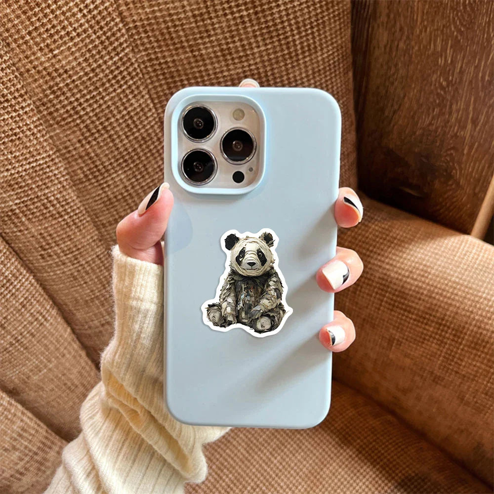 50Pcs Animals of Newspaper Sculptures Stickers Laptop Suitcase Graffiti Skateboard Luggage Waterproof PVC Stickers Kids Gift Toy (Online Order Only)