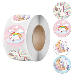 100-500pcs Kids Cute Cartoon Animals Praise Stickers 1Inch Labels for Children Teaching Toy Gift Card Party Packaging Wrapping (Online Order Only)