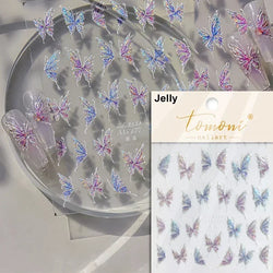 Dreamy Chic Butterfly Flower Bowknot Square Rhinestone Crystal 5D Self Adhesive Nail Art Stickers Fantasy Shiny Manicure Decals (ONLINE ORDER ONLY)