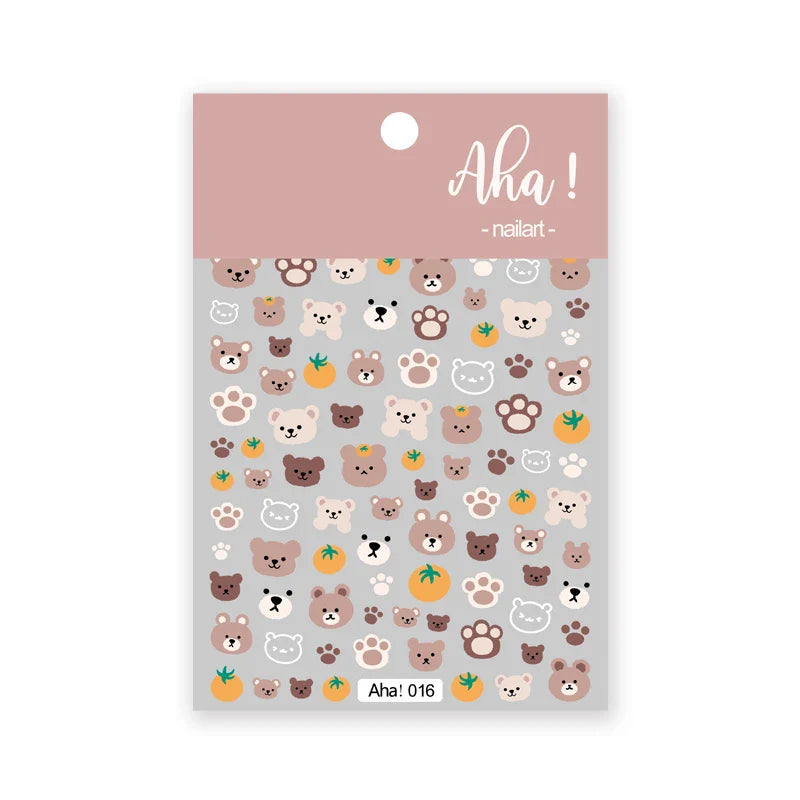 1pc Cute White Cloud Nail Stickers Ultra Thin Nail Art Stickers Self Adhesive Decals Star Moon/Flower/Clouds Kawaii Nail Decals (Online Order Only)