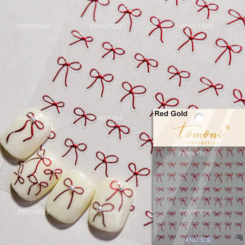 2025 God of Wealth Goldfish Koi Fish Lucky Cat Yuanbao Red Element Adhesive Nail Art Stickers Festival Atmosphere Manicure Decal (Online Order Only)