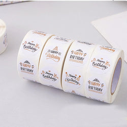 100-500pcs Cute Happy birthday Stickers for Gift Wrapping Decoration Envelope Sealing Label Kids toys Stationery Stickers 1inch (ONLINE ORDER ONLY)