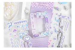 2Pcs/lot Cute Ribbon Chain Stickers Lace Idol Card Scrapbooking DIY Album Decoration Sticker Aesthetic Kawaii Stationery (ONLINE ORDER ONLY)