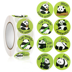 100-500 Pcs 1inch/2.5cm Cute Animal Panda Stickers Roll for Envelope Praise Reward Student Work Label Stationery Seal Lable (ONLINE ORDER ONLY)