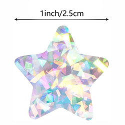100-500pcs Holographic Silver Star Stickers For Kids Reward 1inch Foil Star Stickers Labels For Wall Crafts Classroom Supplies (ONLINE ORDER ONLY)
