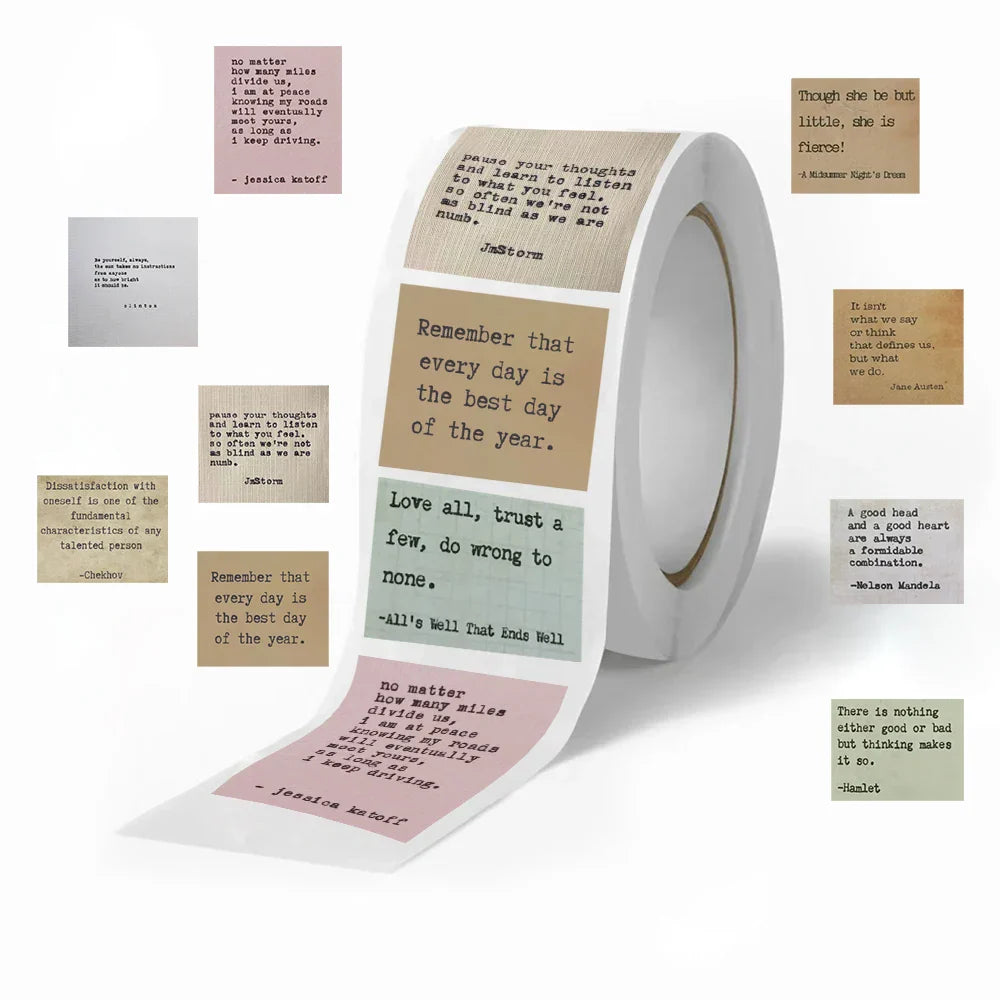 500pcs Motivational Bible Stickers Aesthetic Reward Decals for Laptop Luggage Scrapbook Notebook Phone Sealing Label Sticker (Online Order Only)