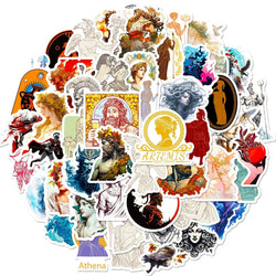 10/50pcs Cool Ancient Greek Mythology Stickers Aesthetic Character Decals DIY Stationery Phone Luggage Car Waterproof Sticker (ONLINE ORDER ONLY)