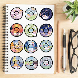 10/30/50PCS Funny Disc CD Stickers Cartoon DIY Toys Decals For Skateboard Guitar Fridge Notebook Car Phone Graffiti Kids Sticker (ONLINE ORDER ONLY)