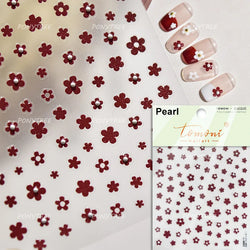 Lovely Colored Flower Fried Egg Petal Love Heart Cartoon Pink Yellow Purple Blue Delicate Charm Nail Art Stickers Manicure Decal (ONLINE ORDER ONLY)