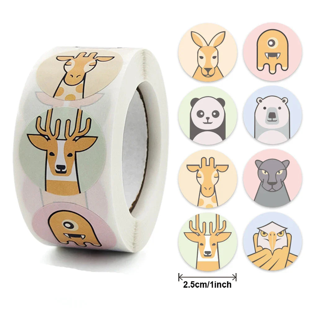 100-500pcs 1 inch Cat Sticker kids Reward Sticker Gift Decoration Label Teacher Encouragement Student Stationery Stickers (ONLINE ORDER ONLY)