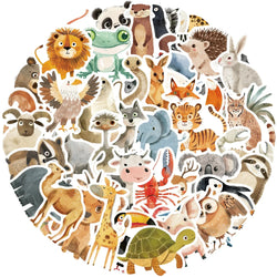 50pcs Cute Animal Stickers for Kids - Aesthetic Decals for Luggage, Skateboards, Graffiti (ONLINE ORDER ONLY)