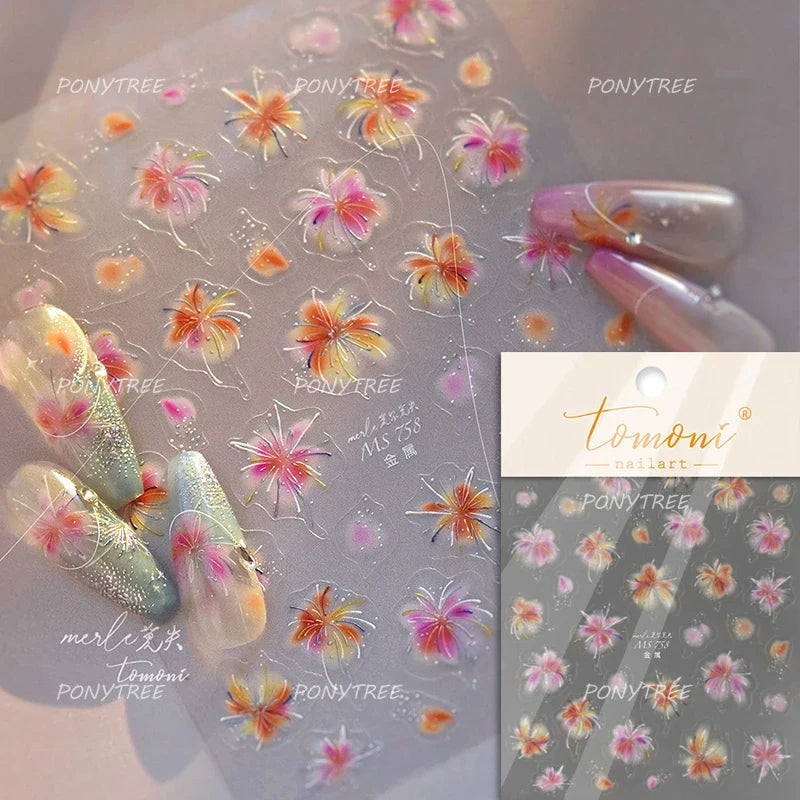 2025 God of Wealth Goldfish Koi Fish Lucky Cat Yuanbao Red Element Adhesive Nail Art Stickers Festival Atmosphere Manicure Decal (Online Order Only)