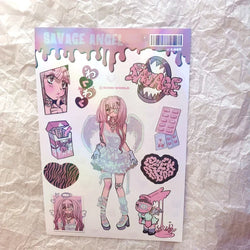 Korean ins Sweet Cool Girl Sticker Diary Scrapbooking DIY Album Decoration Sticker Aesthetic Stationery Art Supplies Personalizd (ONLINE ORDER ONLY)