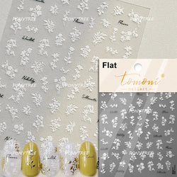 Hazy Feeling Bluestar-Amsonia Hubristic Blue Star Flower Floral Print 5D Soft Embossed Adhesive Nail Art Sticker Manicure Decals (ONLINE ORDER ONLY)